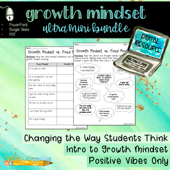 Preview of Digital Introduction to Growth Mindset: Ultra Mini Bundle
