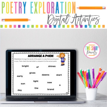 Preview of Digital Introduction to Poetry Activities | Poetry Centers | Analyzing Poetry