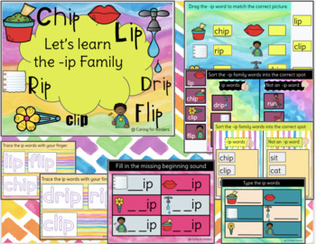 Preview of Digital- Ip Word Family Games for Google Slides