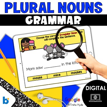 Preview of Irregular Plural Nouns | Grammar | Google Slides | Boom Cards