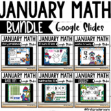 Digital JANUARY Math Centers on Google Slides BUNDLE