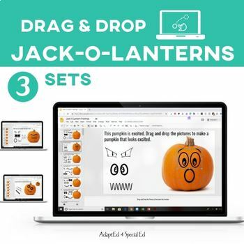 Preview of Digital Jack-O-Lantern Activity Set