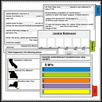 Freebie Google Slides: Jackie Robinson - Fact Web (Digital Resource)