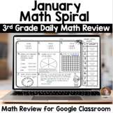 Digital January Math Spiral Review for Google Classroom: D
