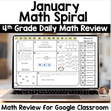 Digital January Math Spiral Review for Google Classroom: D