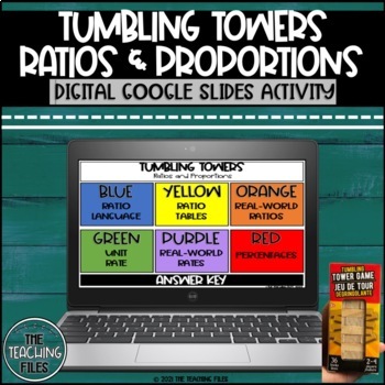 Preview of Digital Jenga Tumbling Towers Ratios and Proportions 6th Grade Math