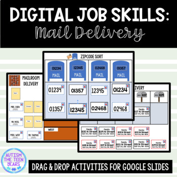 Preview of Digital Job Skills: Mail Delivery Activities for Google Slides
