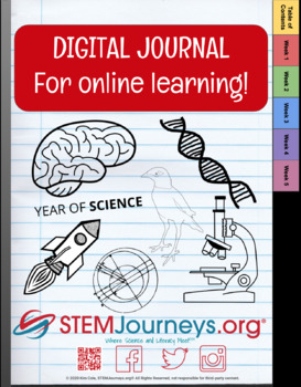 Preview of Digital Journal for Online Learning "Digital Travel Log" Interactive Notebook