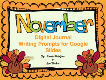 Preview of Digital Journals for November for Google Slides