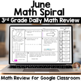 Digital June Math Spiral Review for Google Classroom: Dail