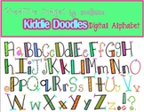 Digital  Kiddie Doodles Alphabet Clip Art