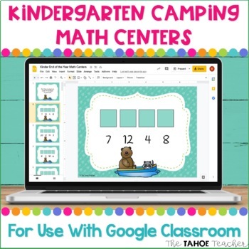 Preview of Digital Kindergarten Camping Math Centers for Use With Google Classroom™