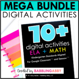 Digital Kindergarten ELA + Math Activities Bundle