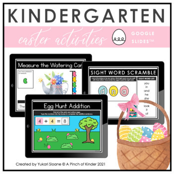 Preview of Digital Kindergarten Easter Activities (Google Slides™)