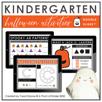 Preview of Digital Kindergarten Halloween Activities (Google Slides™)