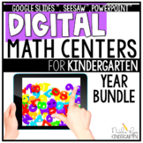 Digital Kindergarten Math Centers for the Year BUNDLE