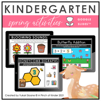 Preview of Digital Kindergarten Spring Activities (Google Slides™)