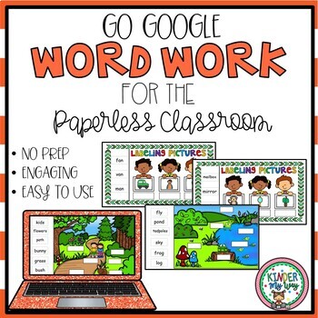 Preview of Digital Kindergarten Word Work Activities | Kindergarten Labeling Words Activity