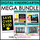 Digital Kindergarten Year Long Mega Bundle Math & ELA