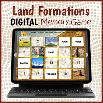 Preview of Digital Landforms Game - Land Formations Matching Game