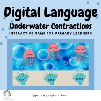 Preview of Digital Language: Contractions Literacy Center {Google Slides/Google Classroom}