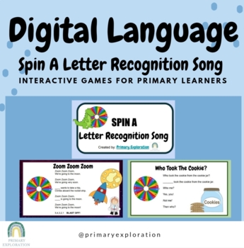 Preview of Digital Language : Letter Recognition Songs {Google Slides/ Google Classroom}