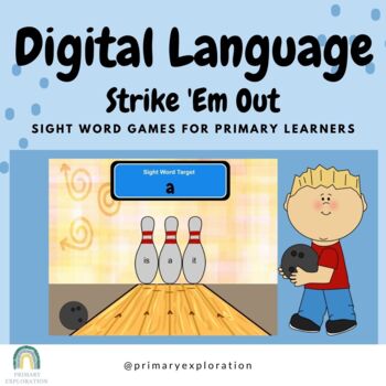 Preview of Digital Language: Strike 'Em Out Sight Words: Pre-Primer Edition {Google Slides}