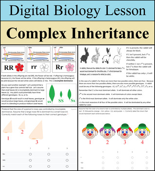 Preview of Digital Learning Activity - Complex Inheritance - Distance Learning Ready