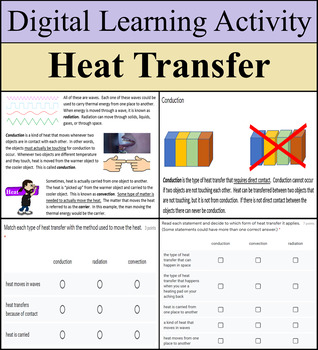 Preview of Digital Learning Activity - Heat Transfer - Distance Learning