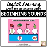 Digital Learning - BEGINNING SOUNDS for Distance Learning 