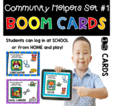 Digital Learning BOOM Cards: Community Helpers Set #1 Dist