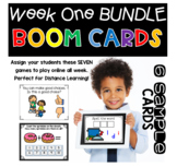 Digital Learning BOOM Cards Week One Bundle Distance Learning