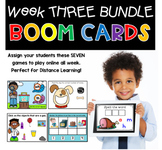 Digital Learning BOOM Cards Week THREE Bundle Distance Learning