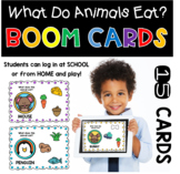 Digital Learning BOOM Cards: What Do Animals Eat? Distance