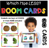 Digital Learning BOOM Cards: Which has LESS? Distance Learning