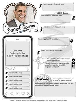 Preview of Digital Learning - Barack Obama/Determination - Google Drive Ready