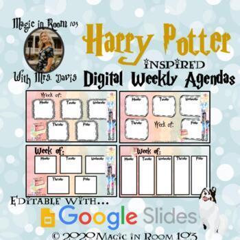 Voorverkoop schrijven Verder Digital Learning | Editable | Harry Potter Inspired | Weekly Agenda  Templates