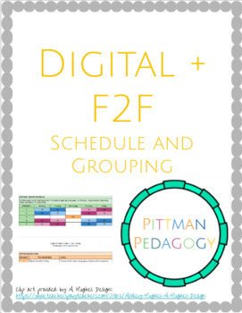 Preview of Digital Learning, Face To Face: Overview Scheduling Groups - Teacher Planner 