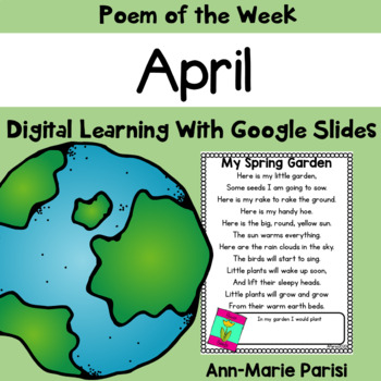 Preview of Digital Learning POEM-A-WEEK APRIL