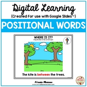 Preview of Digital Learning - POSITIONAL WORDS {Google Slides™/Classroom™}