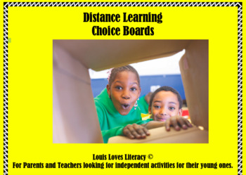 Preview of Digital Learning Reading Choice Board
