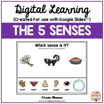 Preview of Digital Learning - SCIENCE - The 5 Senses {Google Slides™}