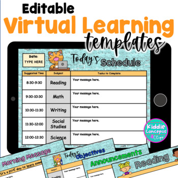 Preview of Digital Learning Schedule Templates