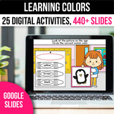 Digital Learning and Identifying Colors Google Slides Games Activities Classroom