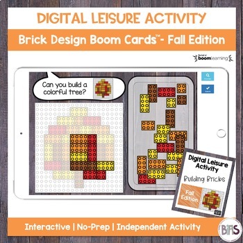 Preview of Digital Leisure Activity | Brick Design Boom Cards | Fall Edition