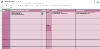 Preview of Digital Lesson Plan/Resource Compiler/Activity Tracker Google Sheets