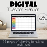 Digital Teacher Planner and Lesson Plan Templates - Fully Editable