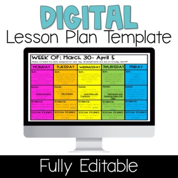 Preview of Digital Lesson Plan Templates and Info Sheets