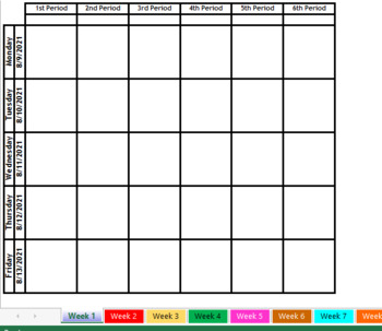 Preview of Digital Lesson Plan eBook Template Excel Google Sheets