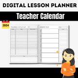 Digital Lesson Planner & Teacher Calendar | zip {editable}